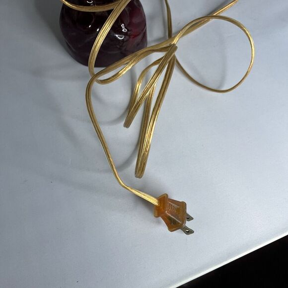 M G Husted Belsnickle Ruby Red Santa Claus Bottle Lamp Very Rare Works! - Picture 7 of 10